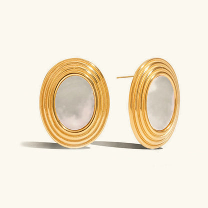[Royal Vicky]Ruthie Gold Enamel Earrings