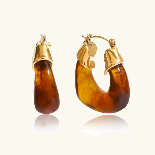 [Royal Vicky]Leighton Chunky Enamel Hoops