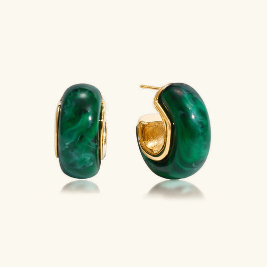 [Royal Vicky]Lexi Chunky Enamel Hoops