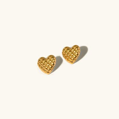 [Royal Vicky]Irina Gold Heart Earrings