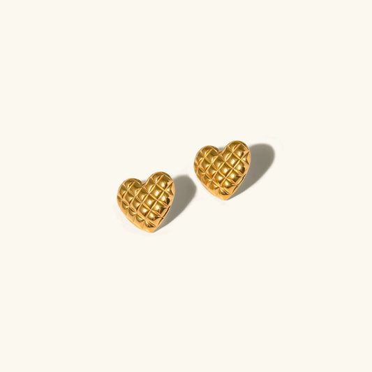 [Royal Vicky]Irina Gold Heart Earrings