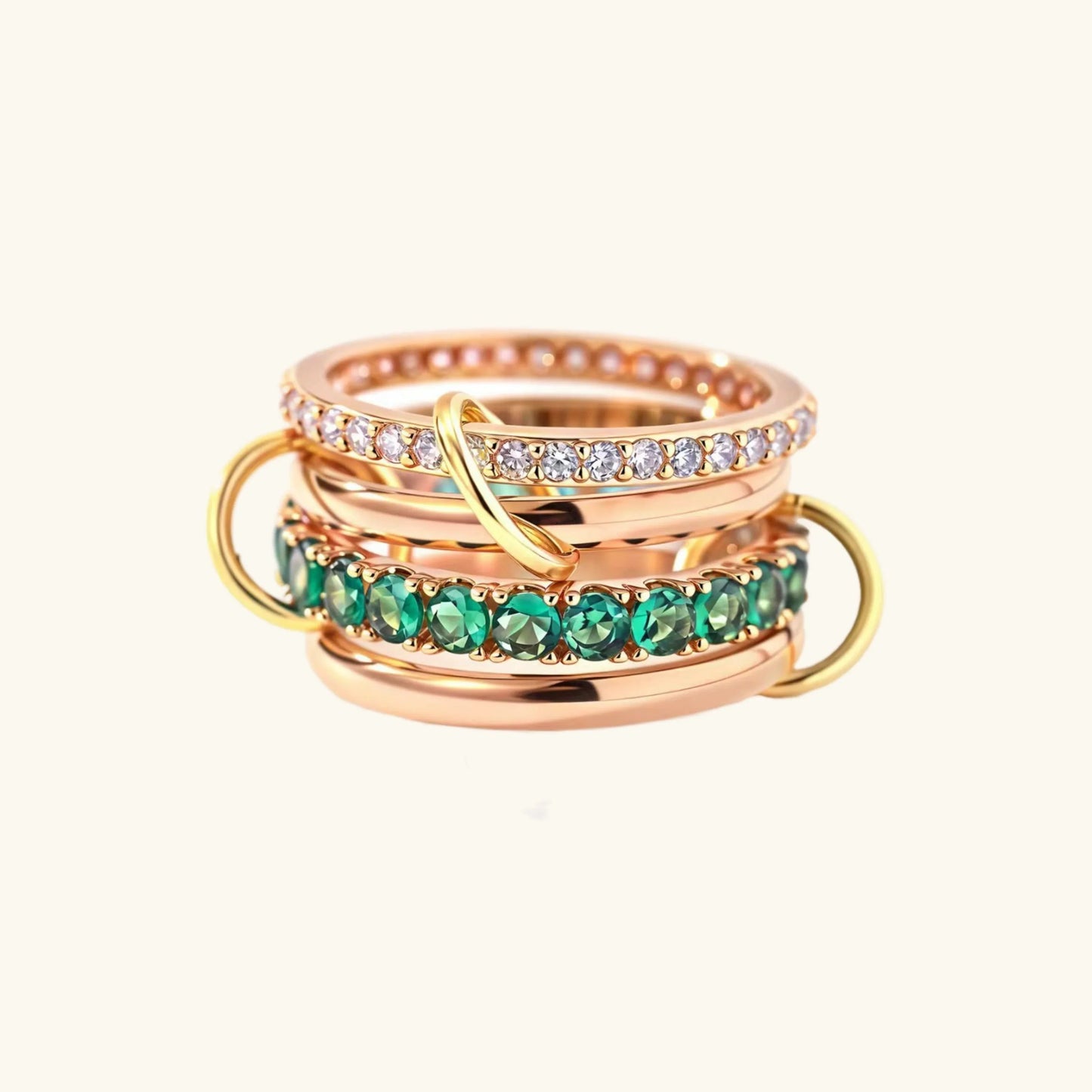 [Royal Vicky]Imani Stacked Diamond Ring