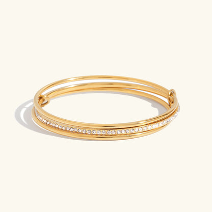 [Royal Vicky]Quinley Stacked Diamond Bracelet