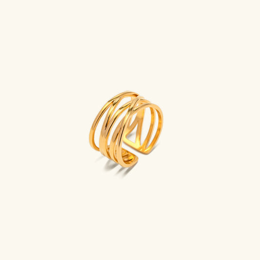 [Royal Vicky]River Gold Ring