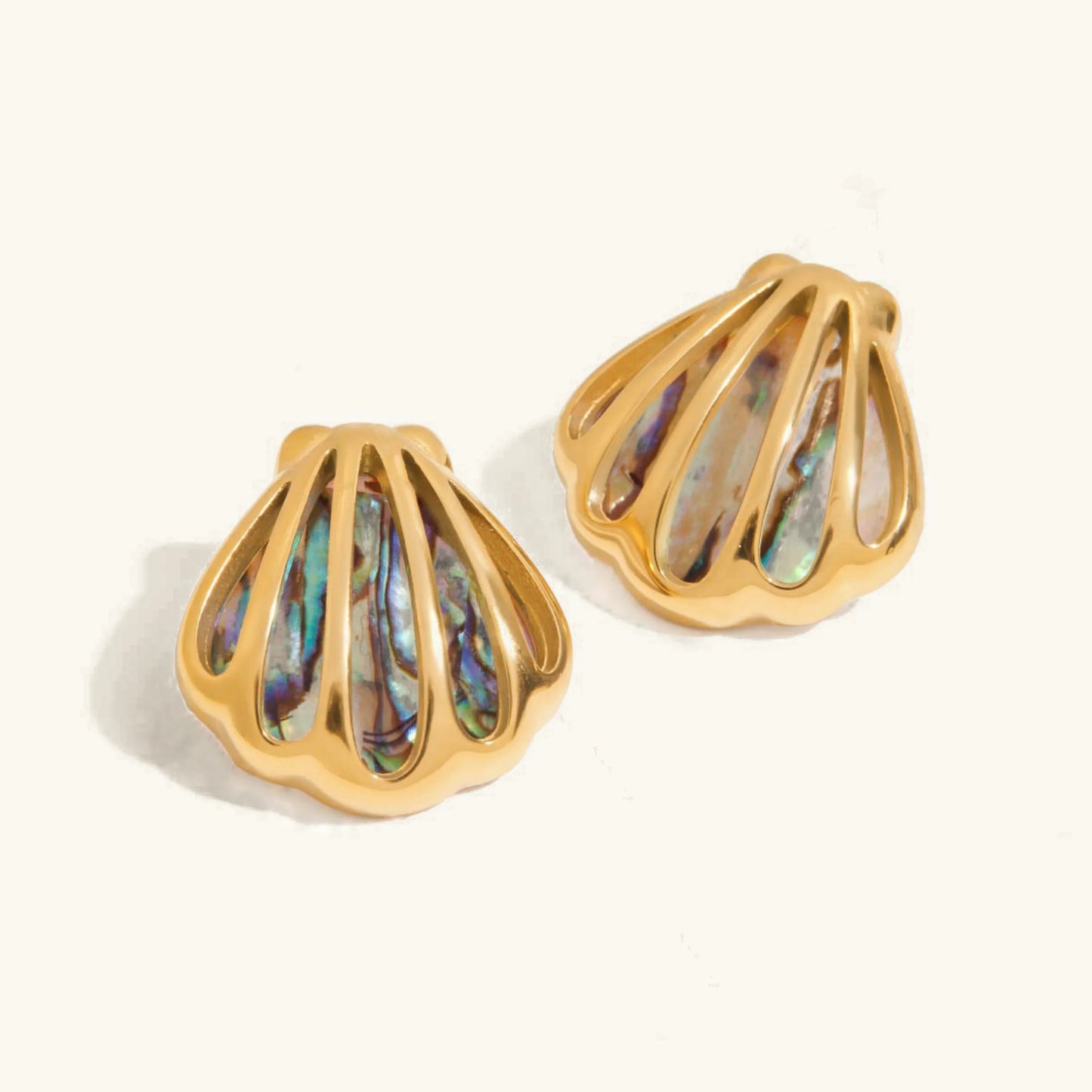 [Royal Vicky]Nixie Gold Seashell Earrings