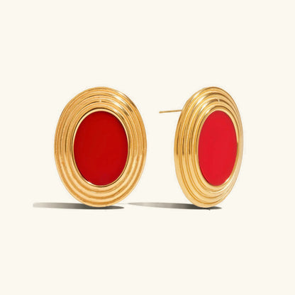 [Royal Vicky]Ruthie Gold Enamel Earrings
