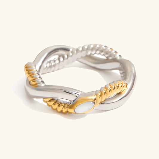[Royal Vicky]Nerisse Two-Tone Twist Ring