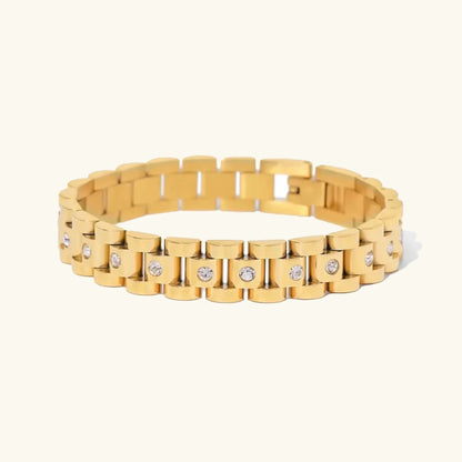 [Royal Vicky]Gold Watchband Bracelet