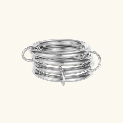 [Royal Vicky]Alexandria Two-Tone Stacked Ring