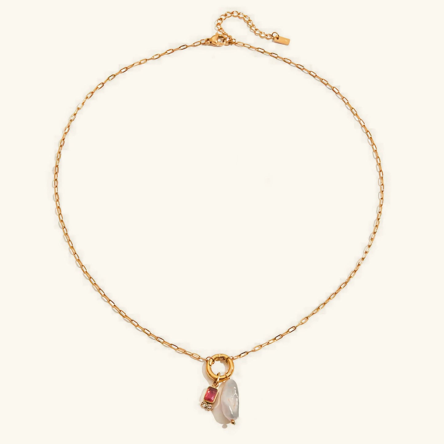 [Royal Vicky]Caitlin Birthstone Pearl Necklace