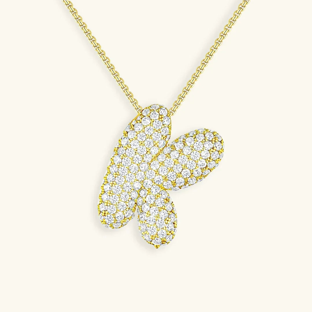[Royal Vicky]Bubble Initial Diamond Necklace