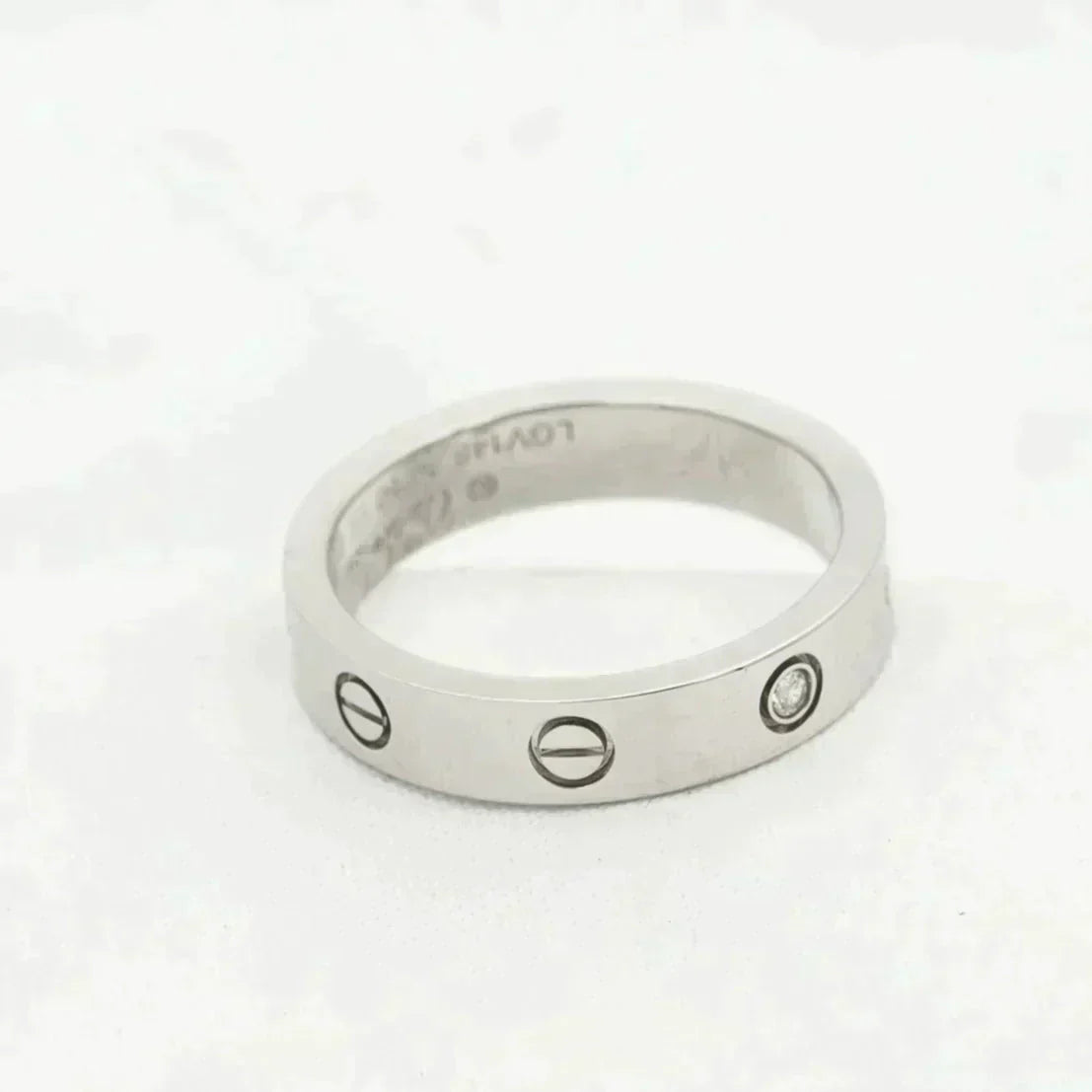 [Vicky]LOVE RING 4MM 1 DIAMOND SILVER
