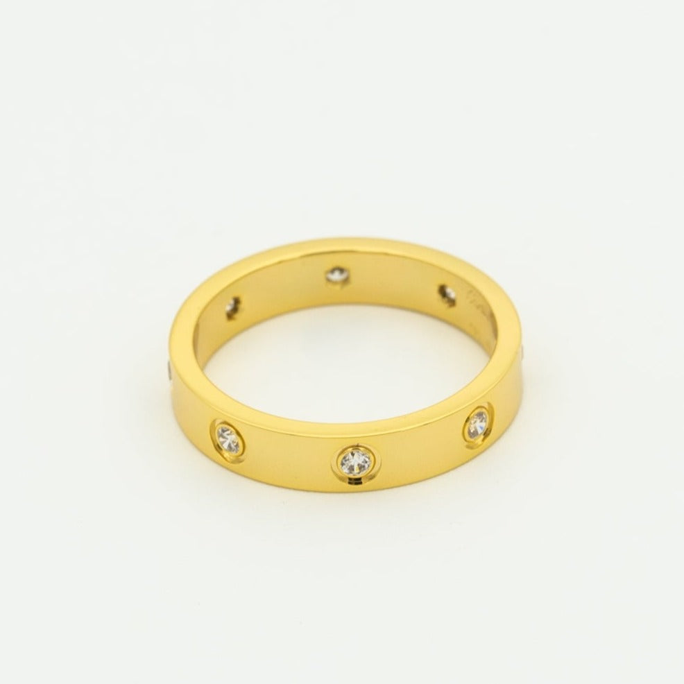 [Vicky]LOVE RING 3.6MM 8 DIAMONDS