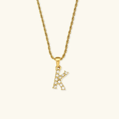 [Royal Vicky]Maeve Letter Initial Diamond Necklace