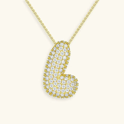 [Royal Vicky]Bubble Initial Diamond Necklace