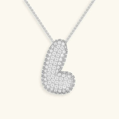 [Royal Vicky]Bubble Initial Diamond Necklace