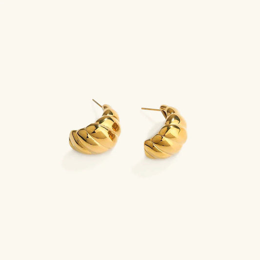 [Royal Vicky]Lucina Gold Huggie Earrings