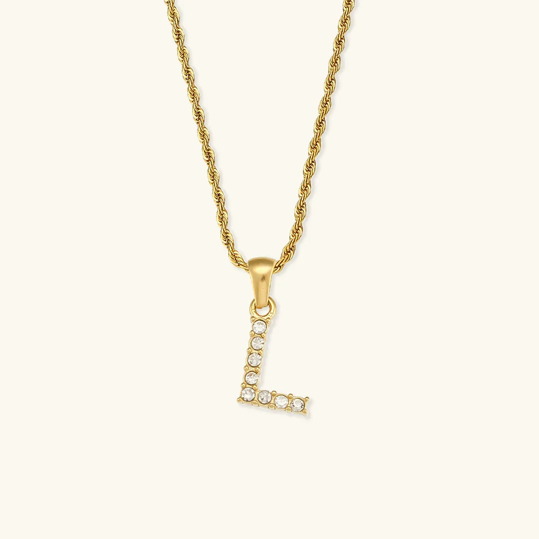 [Royal Vicky]Maeve Letter Initial Diamond Necklace