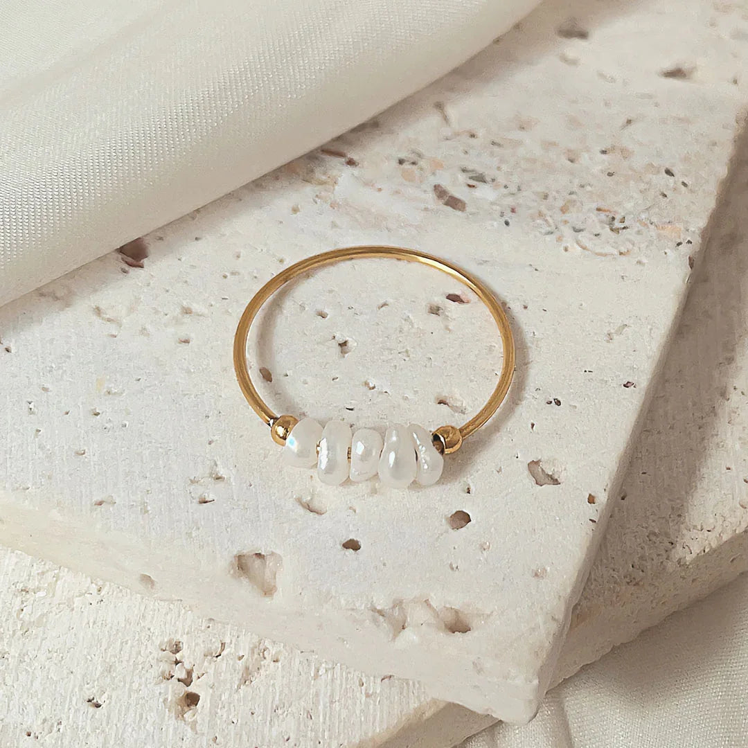 [Royal Vicky]Magnolia Freshwater Pearl Gold Ring