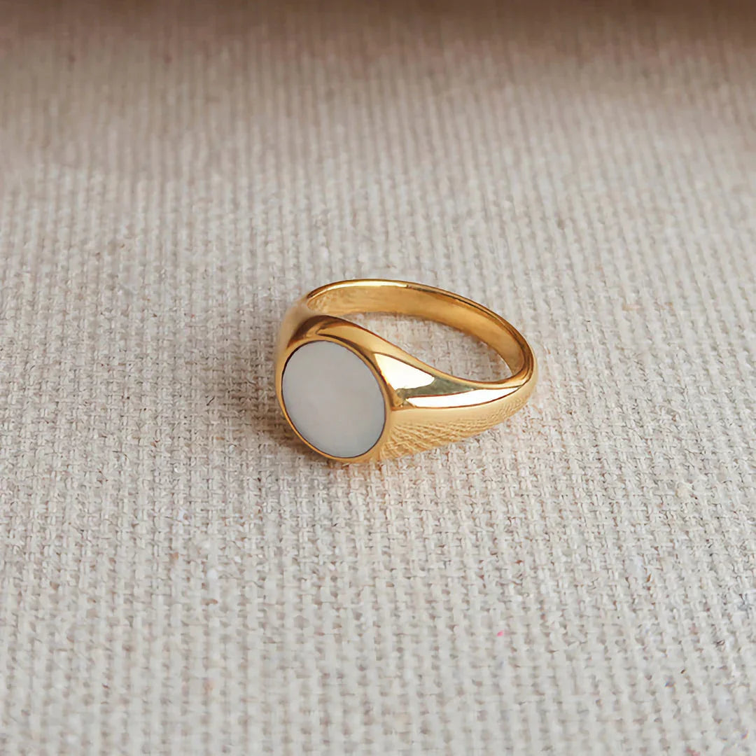 [Royal Vicky]Mother Of Pearl Gold Ring