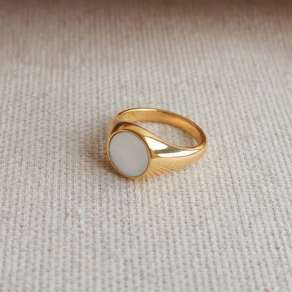 [Royal Vicky]Mother Of Pearl Gold Ring