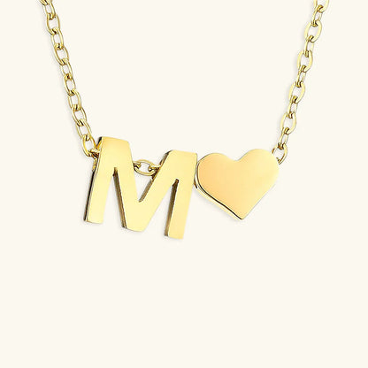 [Royal Vicky]Ria Initial Letter Gold Necklace