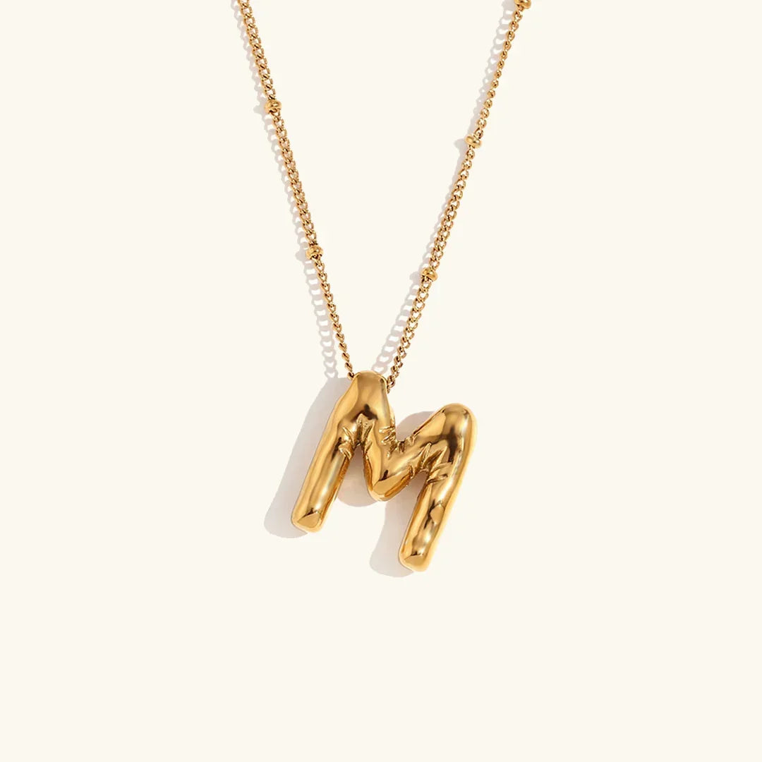 [Royal Vicky]Balloon Gold Initial Necklace