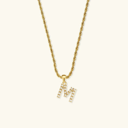 [Royal Vicky]Elodie Initial Letter Pearl Necklace