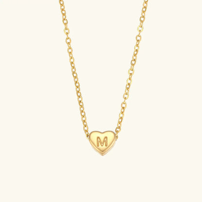 [Royal Vicky]Heart Initial Gold Necklace