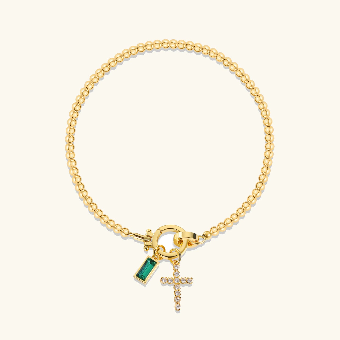[Royal Vicky]Amalia Birthstone Cross Bracelet