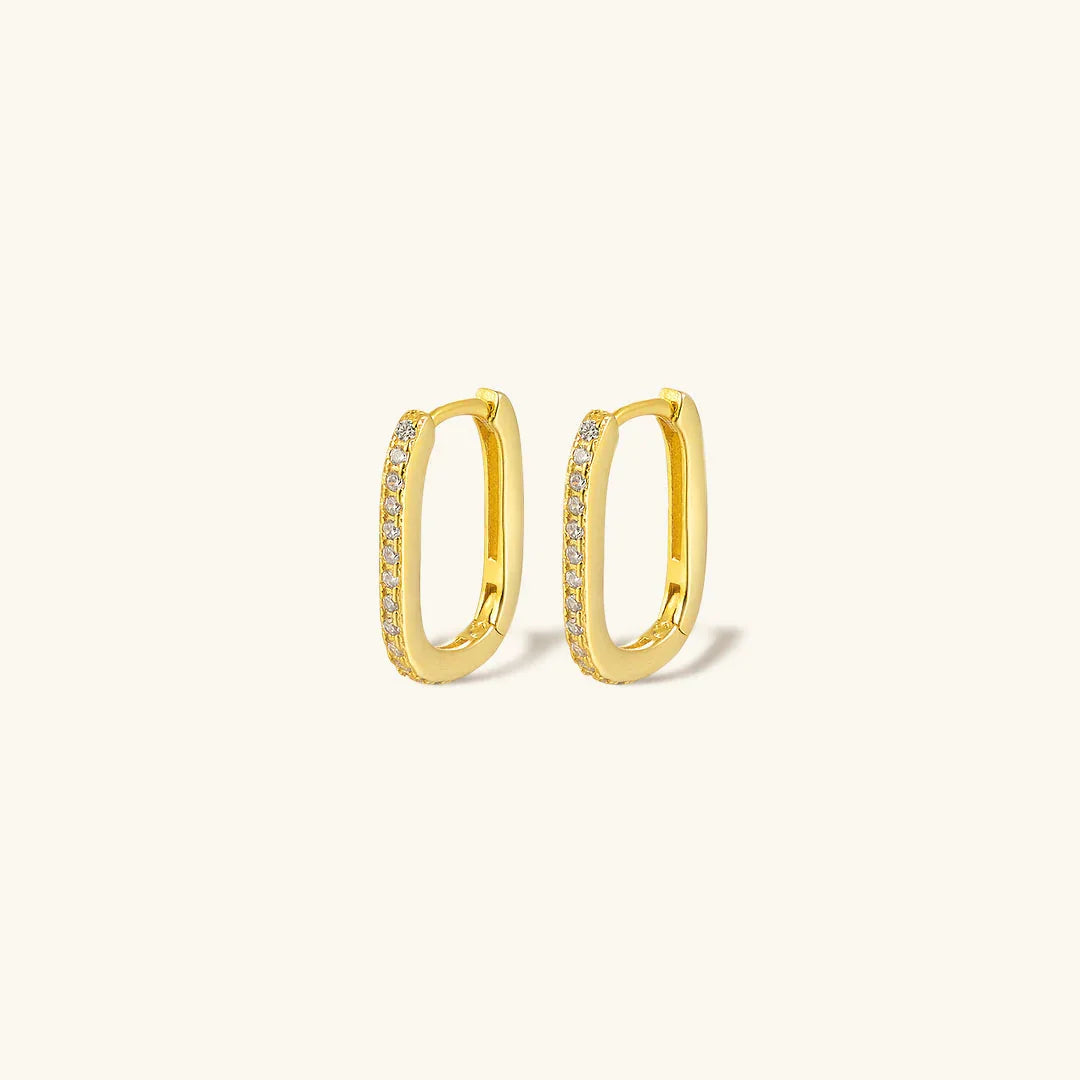 [Royal Vicky]Melissa Oval Hoop Earrings