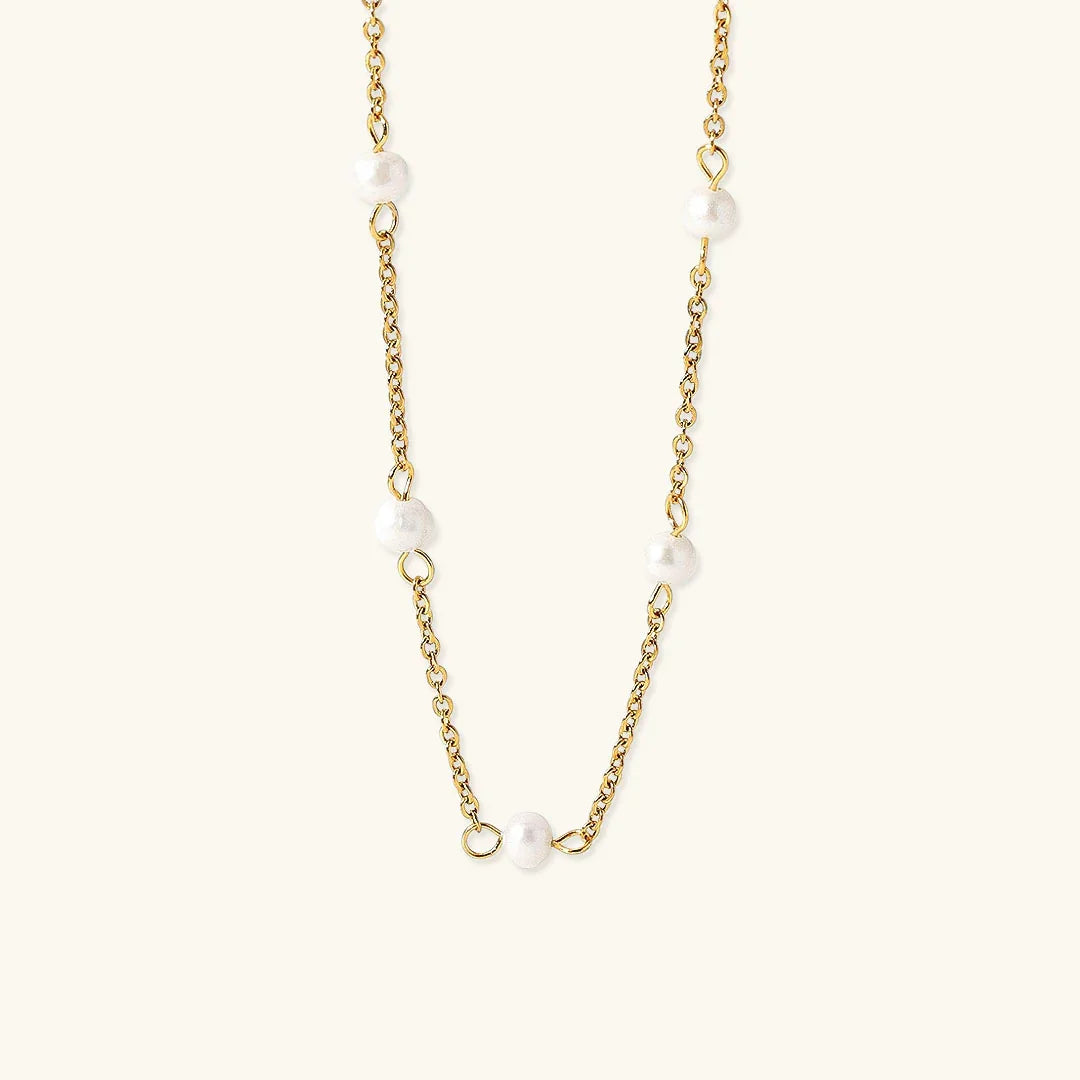[Royal Vicky]Nora Gold Pearl Necklace
