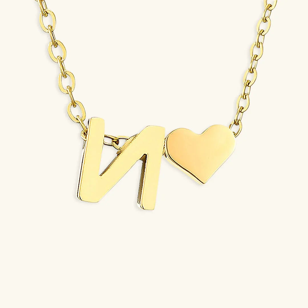 [Royal Vicky]Ria Initial Letter Gold Necklace