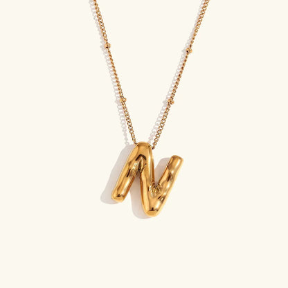 [Royal Vicky]Balloon Gold Initial Necklace