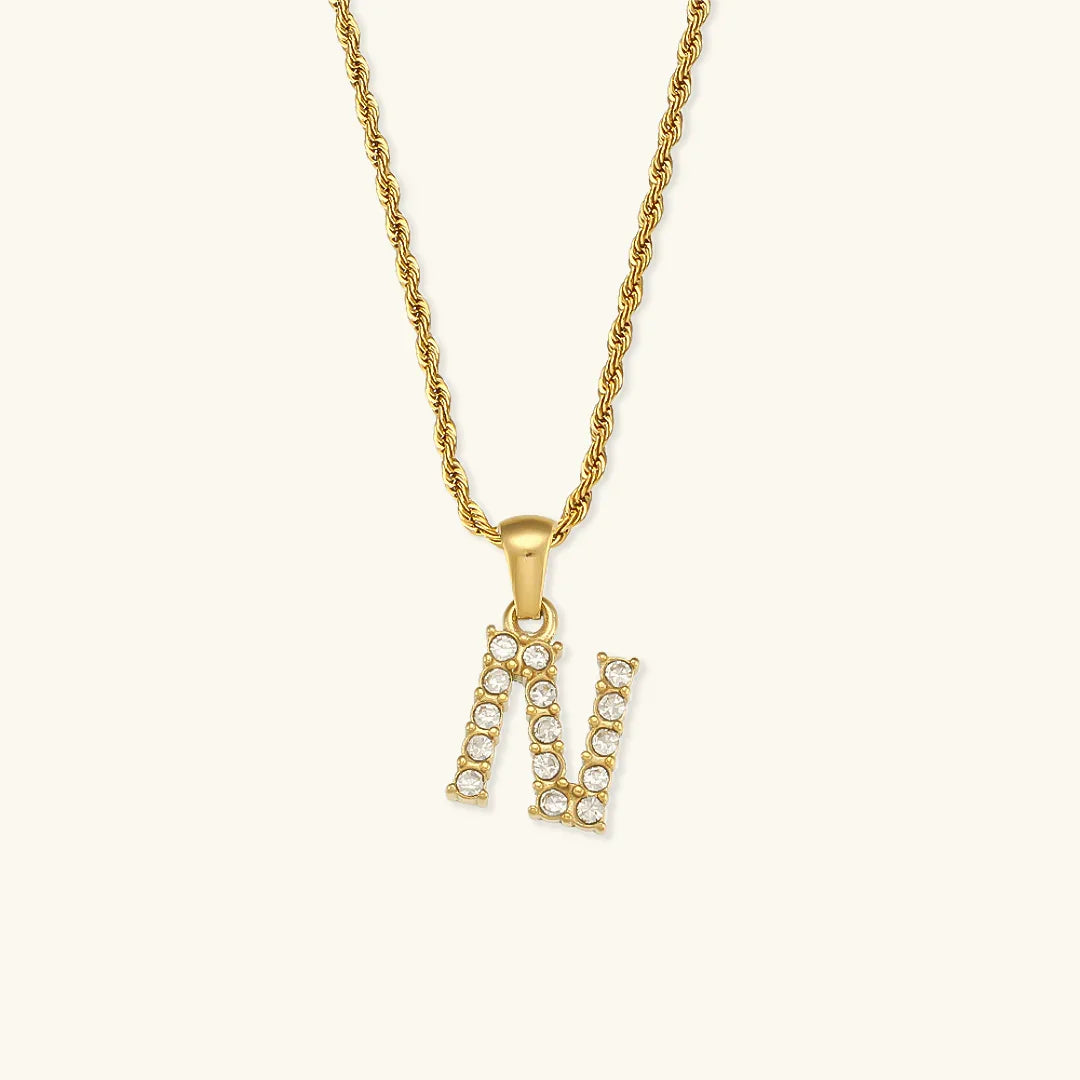 [Royal Vicky]Maeve Letter Initial Diamond Necklace