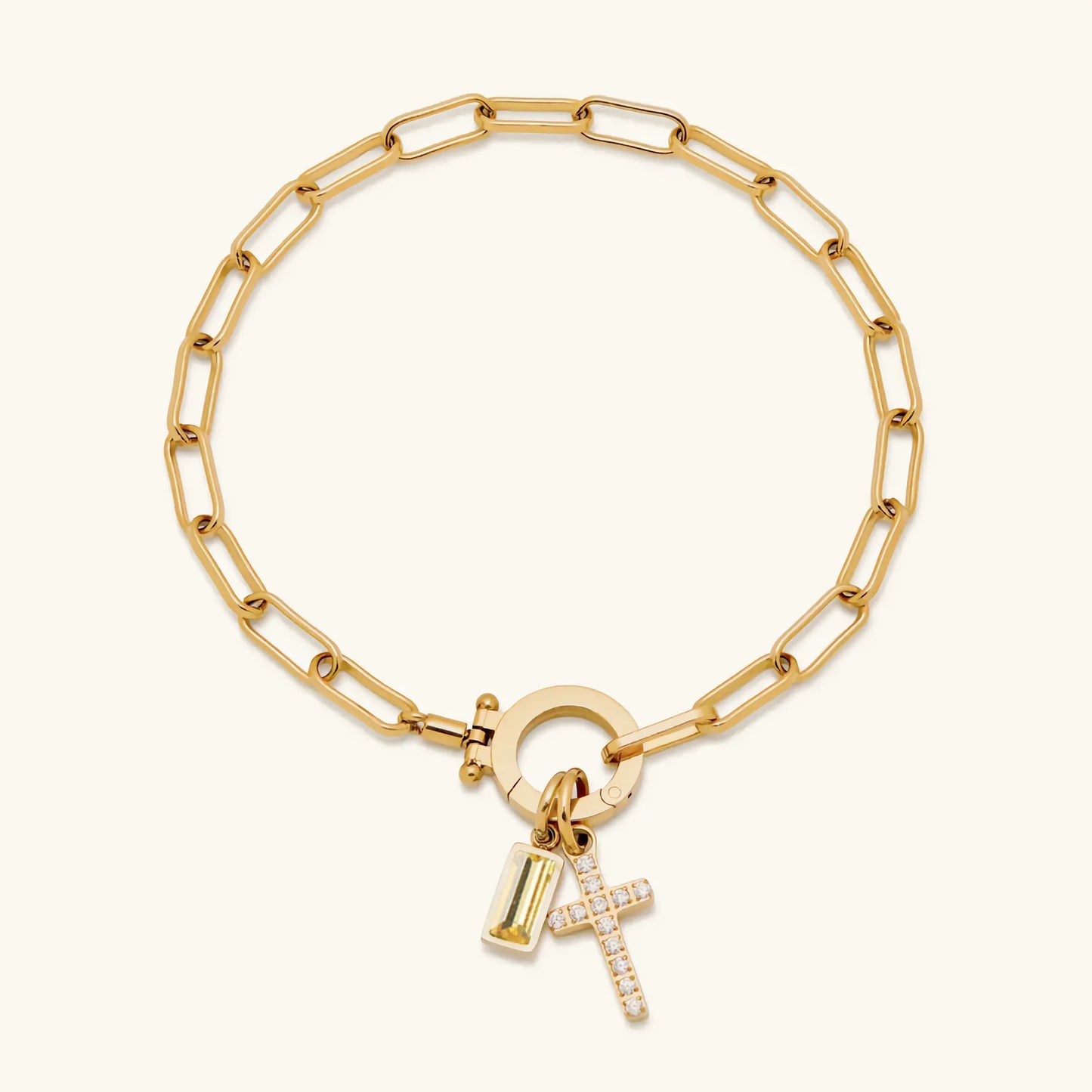 [Royal Vicky]Annabella Birthstone Cross Bracelet