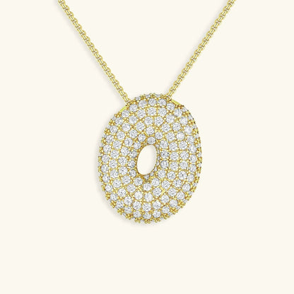 [Royal Vicky]Bubble Initial Diamond Necklace