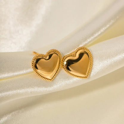 [Royal Vicky]Ruth Heart Gold Earrings
