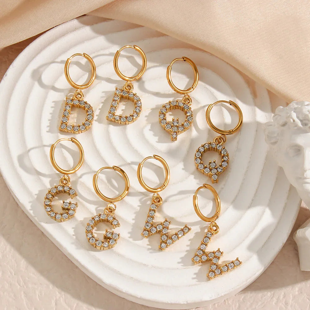 [Royal Vicky]Wilhemina Initial Letter Earrings