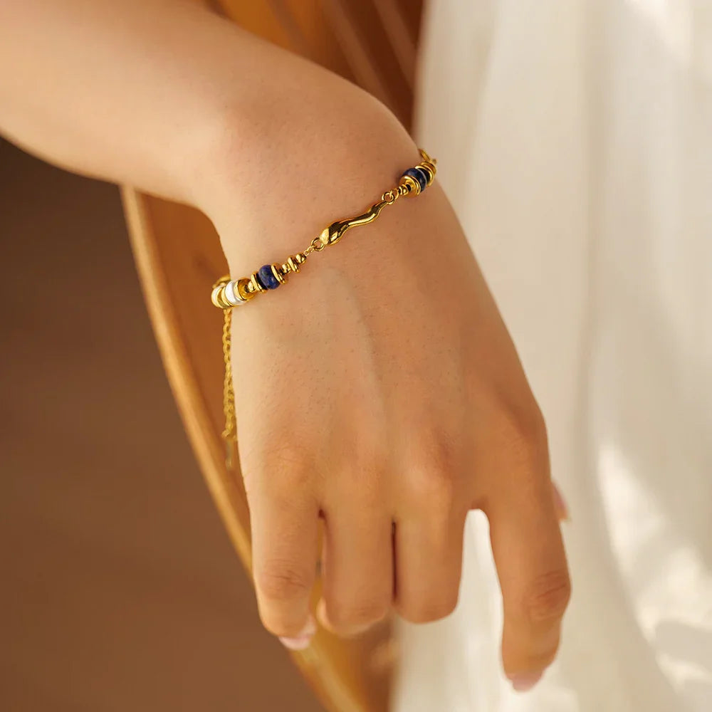 [Royal Vicky]Quintessa Layered Chain Pearl Bracelet