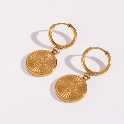 [Royal Vicky]Eliana Serpent Coin Earrings