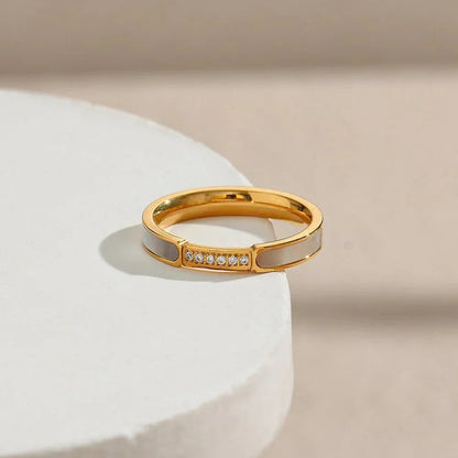 [Royal Vicky]Gabrielle Diamond Simulant Gold Ring