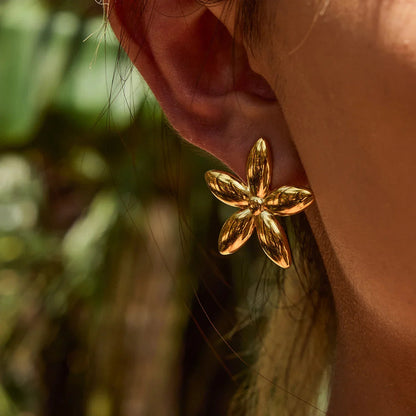 [Royal Vicky]Monica Floral Gold Earrings