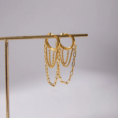 [Royal Vicky]Alaina Link Chain Hoops