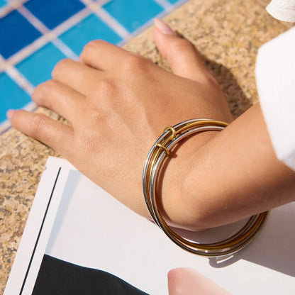 [Royal Vicky]Romina Two Tone Stacked Bracelet