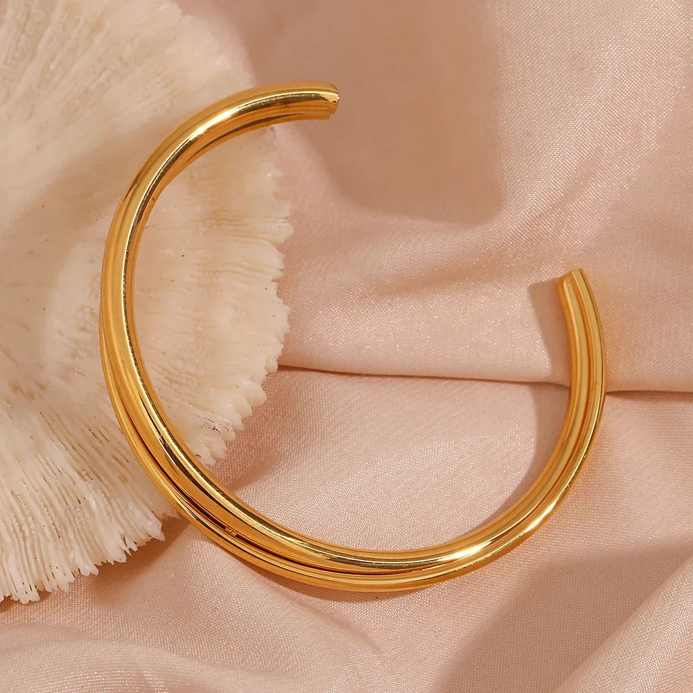 [Royal Vicky]Rianne Layered Gold Bangle
