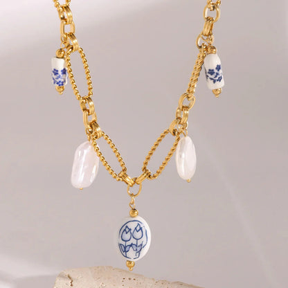 [Royal Vicky]Cerulean Freshwater Pearl Necklace