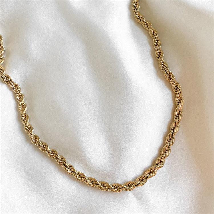 [Royal Vicky]Bianca Rope Chain Gold Necklace