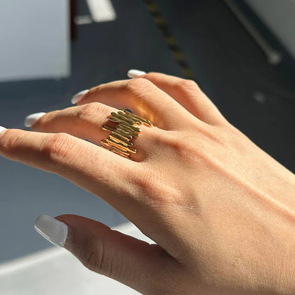 [Royal Vicky]Zoella Abstract Gold Ring