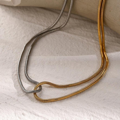 [Royal Vicky]Talia Two Tone Necklace